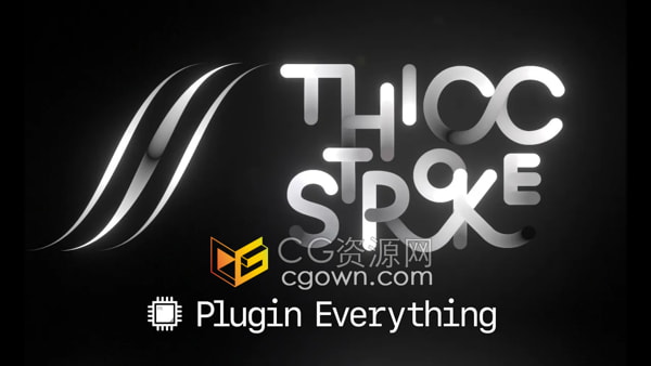 Thicc Stroke V1.1 AE插件笔触式可变粗细路径渐变描边动画