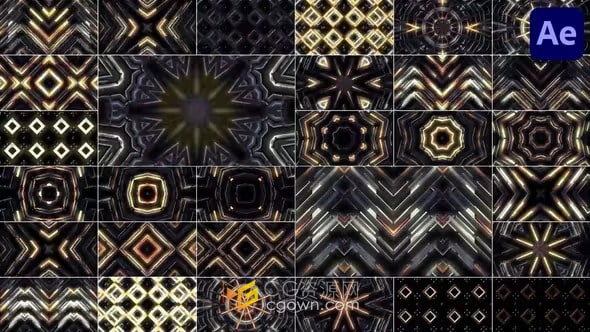 AE模板-30个LED屏幕视觉动画背景舞台活动派对演出音乐会VJ素材