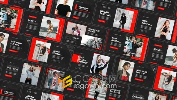 AE模板-时尚幻灯片舞蹈时装秀时装周人物介绍视频