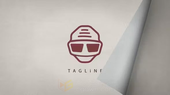 纸张翻页展示演绎LOGO动画视频片头AE模板