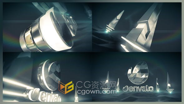 Element 3D v2制作高科技游戏宣传视频片头抽象海洋霓虹灯场景-AE模板