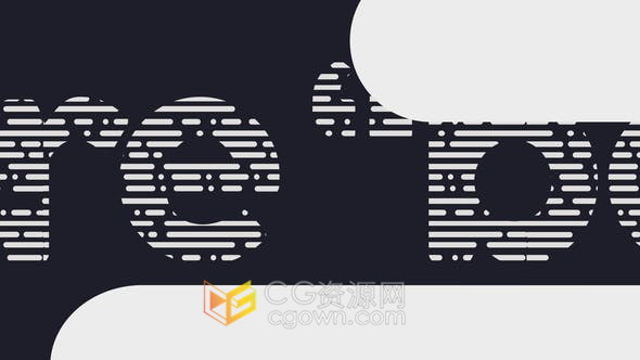 创意波纹图形动画宣传介绍文字动画效果视频片头-AE模板