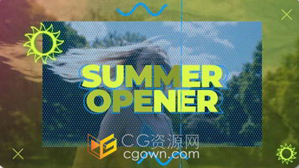 夏季潮流清爽时尚杂志宣传片头AE模板