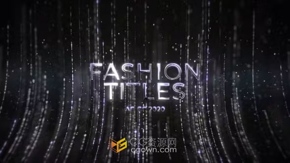 AE模板-闪耀光泽粒子光线背景时尚奢华主题视频宣传标题