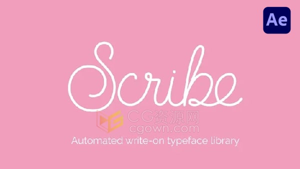 AE脚本Scribe v2.0文字书写描边动画效果