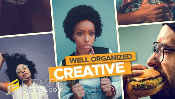 图片拼接立体透视现代时尚宣传片AE模板