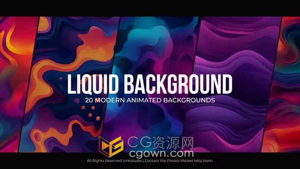 20个液体图形动画背景视频素材AE模板下载