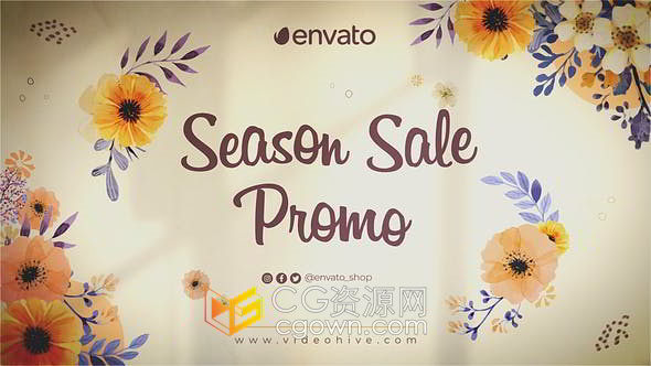 时尚季节活动营销明亮凉爽品牌现代宣传片AE模板