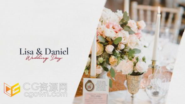 明亮温馨时尚浪漫现代婚礼请柬视频宣传AE模板