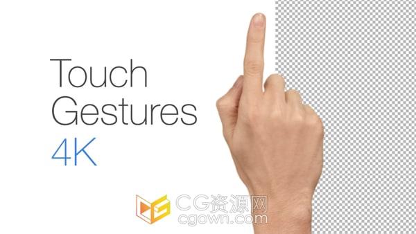 4K分辨率触摸屏操作手势实拍动画合成视频素材AE模板