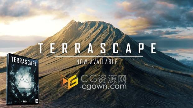 Terrascape E3D插件模型包大气壮丽高山峰峡谷雪山星球地表材地形包括OBJ模型