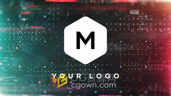 科幻元素脸部ID应用程序网络技术服务器高科技宣传视频片头-AE模板