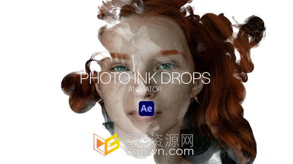 优雅浪漫商务产品广告宣传水墨晕染转场过渡AE模板