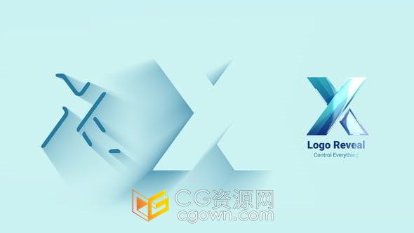 干净明亮现代企业时尚商务LOGO标志展示AE模板