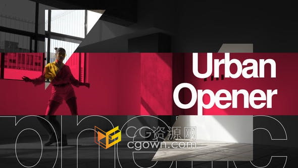 AE模板-动态城市风格模板介绍音乐跳舞时尚开场视频片头