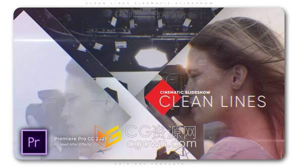 AE与PR模板-菱形图形遮罩幻灯片图文动画宣传介绍视频