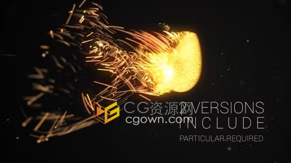 烟花火花拖尾粒子慢动作视频特效片头动画AE模板