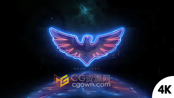 霓虹灯能量闪光电流特效动画LOGO效果视频片头-AE模板
