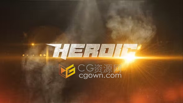 Cinematic Trailer AE模板电影预告片制作金属标题烟雾光效