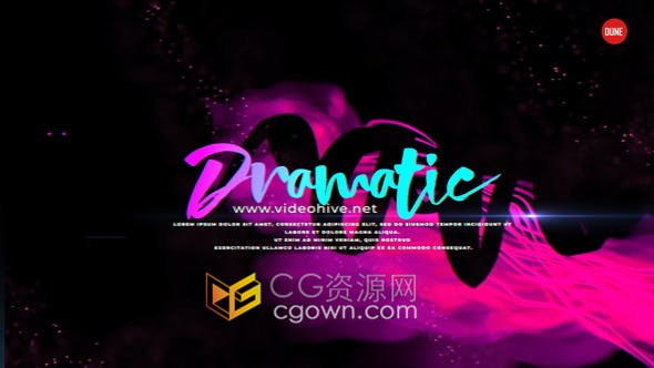 抽象海洋元素耀斑故障动画戏剧性电影开场视频片头制作-AE模板