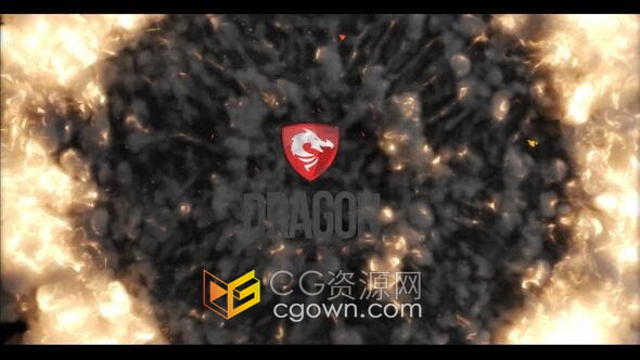 AE模板-震撼爆炸火焰烟雾耀斑闪光标志视频片头