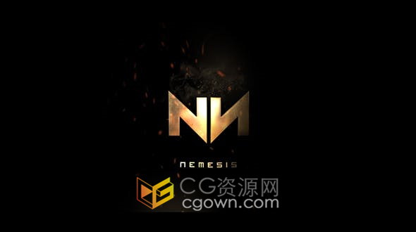 3种配色金属质感LOGO动画火花粒子特效视频片头制作-AE模板