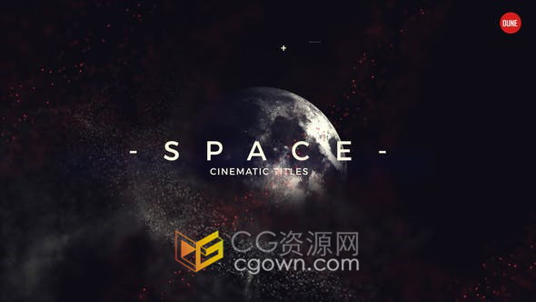 粒子特效故障月球星球背景简介电影宣传视频片头效果制作-AE模板