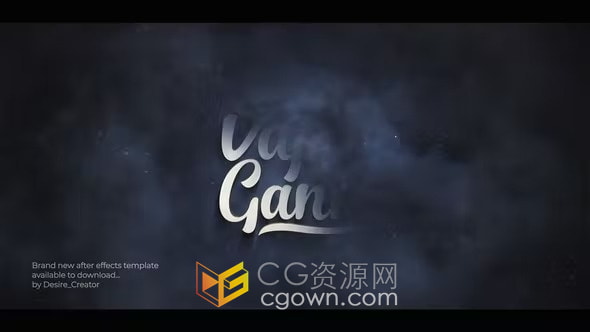 4K分辨率烟雾特效动画视频片头AE模板下载