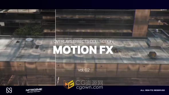 相机运动画面晃动抖动频闪效果叠加元素-AE模板