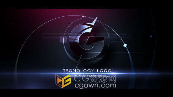 Glitch Tech Logo故障3D标志动画科技人IT技术公司宣传片头视频-AE模板