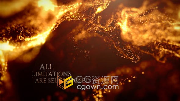 AE模板-金尘粒子4K背景大气开场宣传视频片头动画