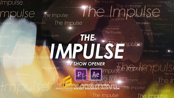 漂亮光斑文字标题背景效果介绍宣传动画视频片头制作-AE与PR模板