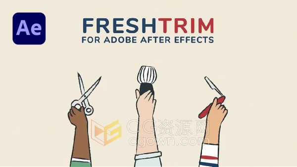 AE脚本Fresh Trim v1.3快速修剪图层长度整理工具