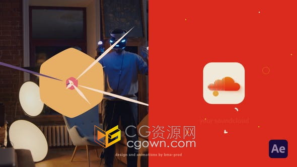 After Effects模板-多彩时尚MG图形动画LOGO视频片头