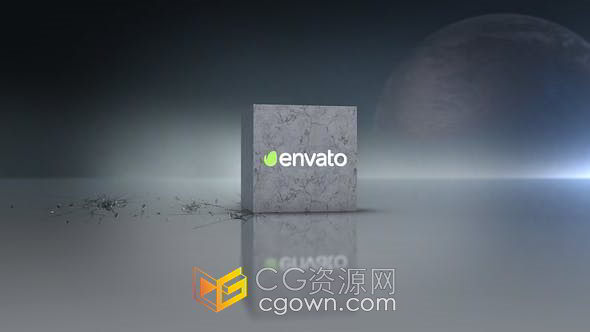 立体方块三维大气空间简约经典标志动画AE模板