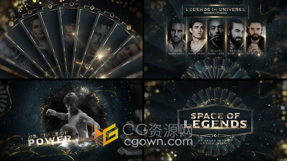 颁奖典礼LED视频包装制作奢侈品电影演员体育运动活动宣传动画设计-AE模板