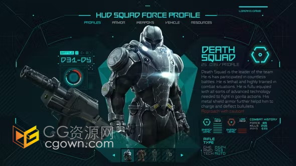 HUD设计多用途游戏或体育科技感元素动画AE模板