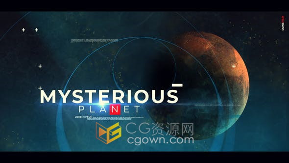 科学纪录片揭幕战星球场景粒子耀斑背景动画介绍宣传视频-AE模板