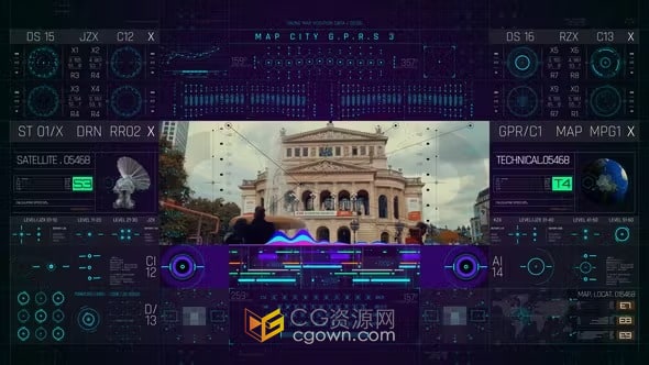 AE模板-HUD PRO GPRS3 高科技界面平视显示器元素