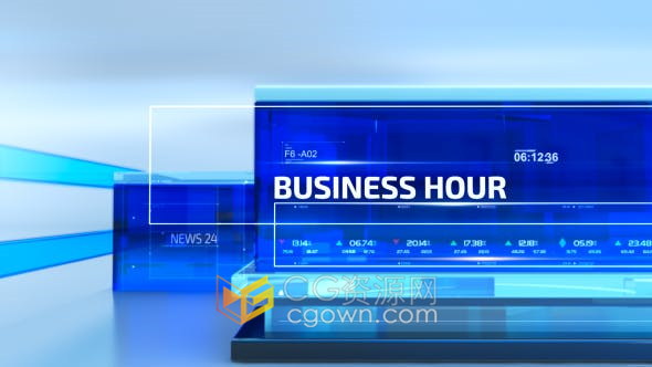 商业展览开幕业务介绍新闻片头财经频道证券房产金融消费科技数码-AE模板