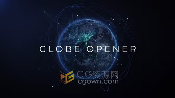 5个星球科技场景全息图网络数据特效动画宣传AE模板