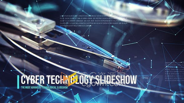 网络技术公司宣传幻灯片大数据AI处理高科技企业介绍视频动画-AE模板