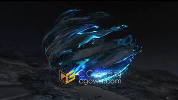 黑暗湿地场景龙卷风漩涡视觉效果粒子光效特效LOGO视频片头-AE模板