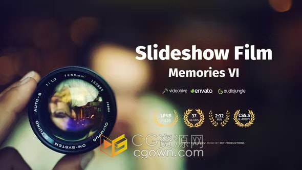 AE模板-美丽复古氛围回忆相册老式电影幻灯片