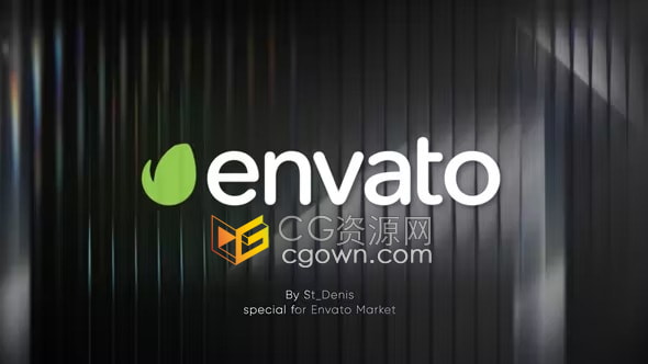 耀斑玻璃切片图形反射漏光LOGO动画视频片头AE模板