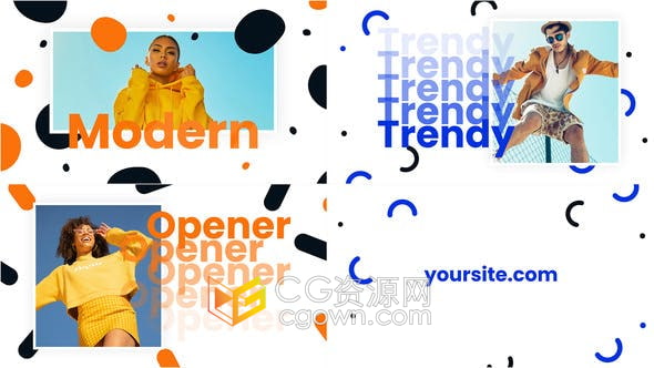 Vlog时尚短片制作动感前奏拍手节奏效果视频片头介绍动画-AE模板