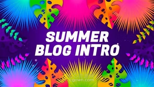 色彩缤纷假期旅行介绍视频-AE模板