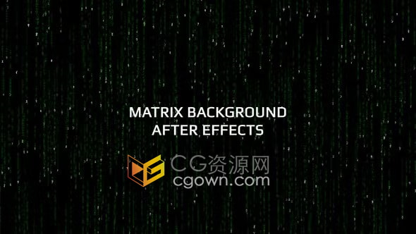 AE模板-矩阵背景Matrix Background技术背景元素
