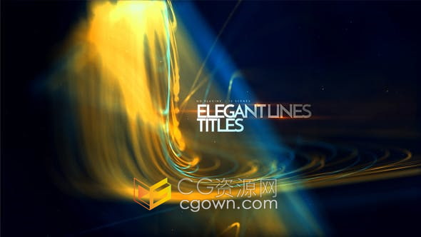 AE模板-优雅粒子线条动画背景抽象宣传片头视频Elegant Lines Titles