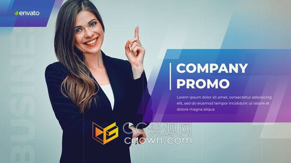 AE模板-商业现代企业幻灯片介绍公司简介图文动画宣传片视频